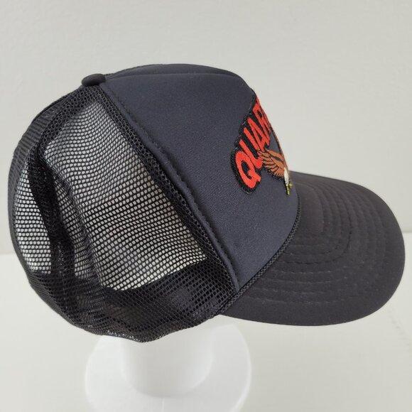 Vintage snapback hat Black "Quartzsite" with Flying Bald Eagle by Nissin Trucker - Picture 4 of 7